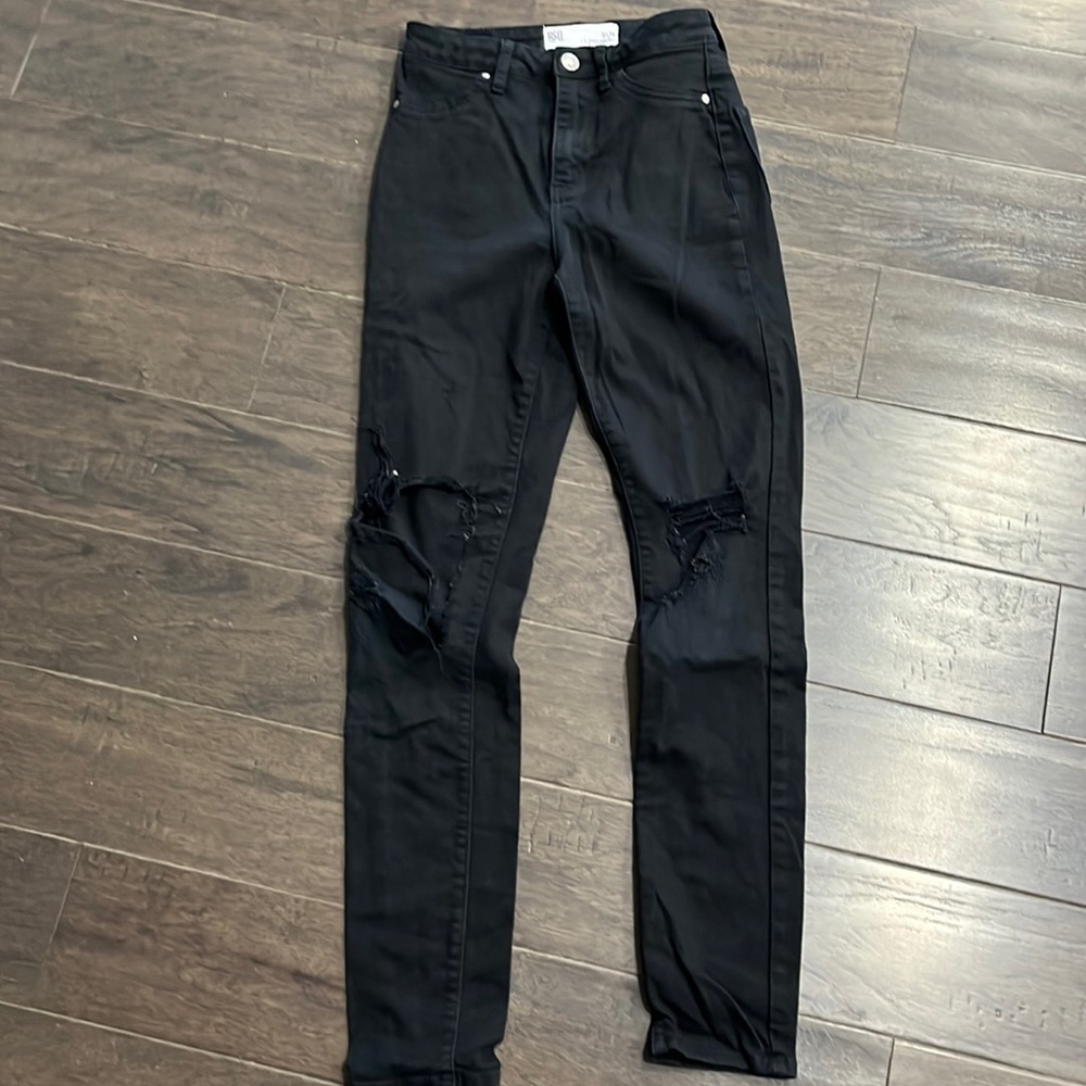 RSQ Black Jeans Womens Sz 24 L.A. Super High Rise Skinny